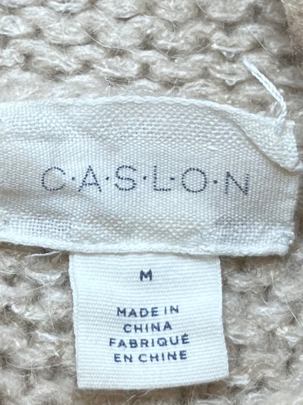 Caslon Tan Mock Neck Midweight Sweater Size M - Picture 5 of 7